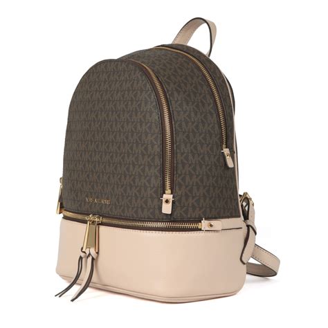 michael kors rhea mulberry|Rhea Medium Logo and Pebbled Leather Backpack .